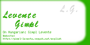 levente gimpl business card